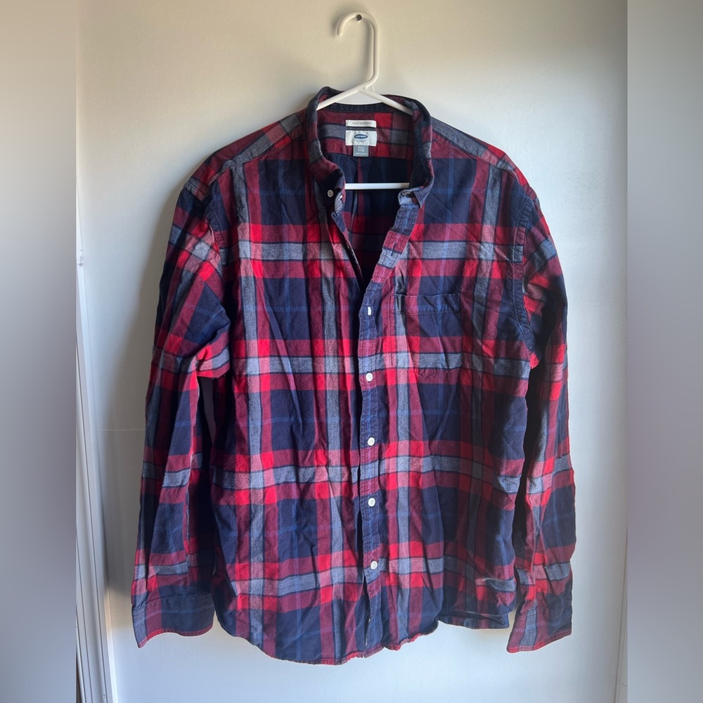 Men’s Old Navy plaid flannel shirt size XXL